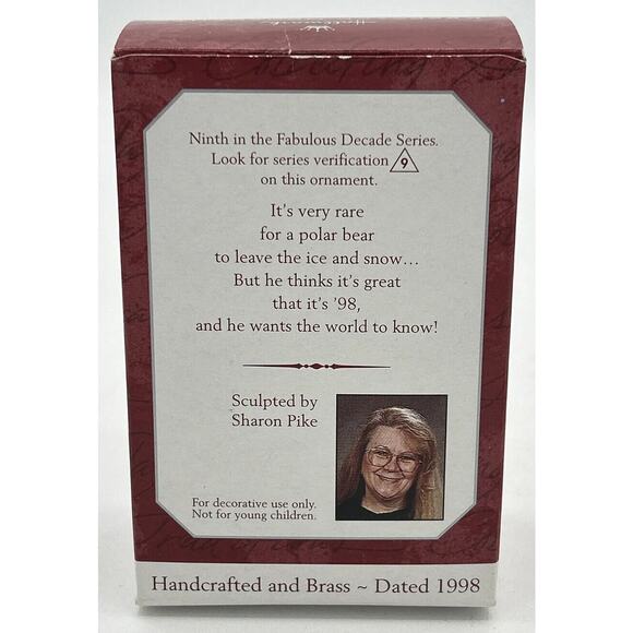 1998 Hallmark Fabulous Decade Keepsake Ornament SKU U108 - Picture 5 of 5